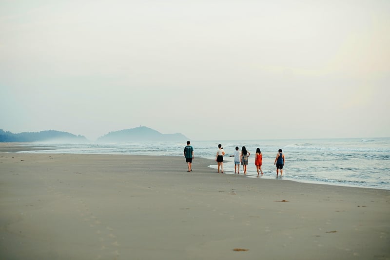 Group of friends on a beach